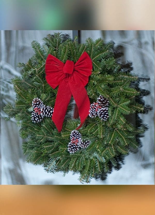 22 inches Fraser Fir Decorated Wreath